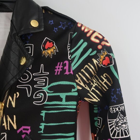 Disney Youth D-Signed by Disney Wicked Faux Leather Moto Jacket Full Zip XS 6 - Picture 5 of 9